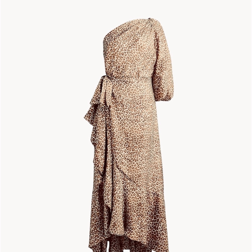 Women J. Crew One-Shoulder Leopard Dress leopard size 24